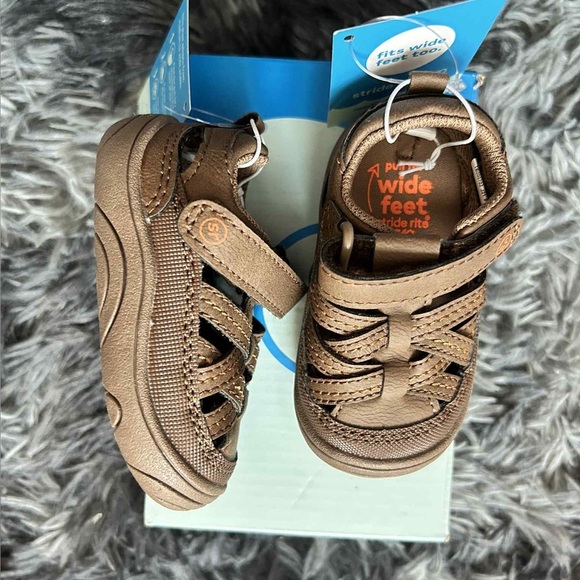 NWOT Stride Rite Brown Todder Sandel Size 3M - Picture 5 of 6
